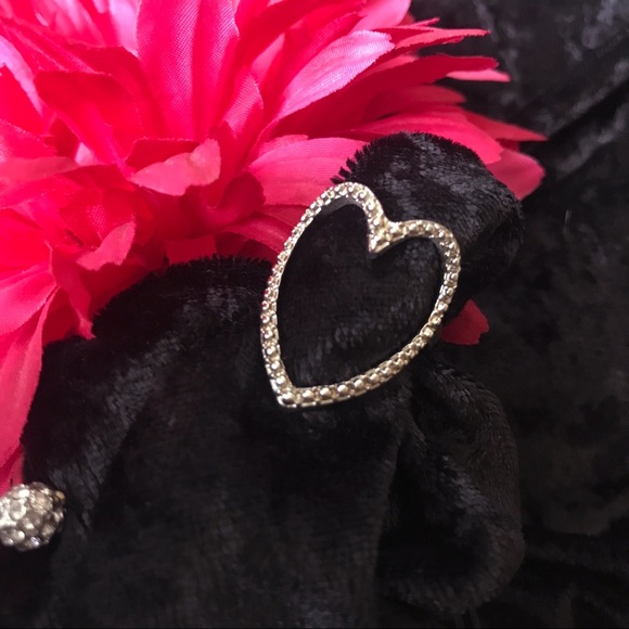 Rhinestone Heart and Bangle Jewelry Set - Picture 3 of 8